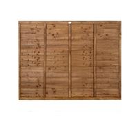 Forest Pressure Treated Superlap Fence Panel 6ft x 5ft (1.83mtr x 1.52mtr) Brown - Pack of 3
