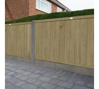 Forest Pressure Treated Vertical Tongue and Groove Fence Panel Option: Pressure Treated Vertical Tongue and Groove Fence Panel
