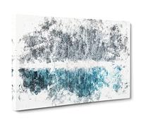 Forest Reflecting In Lake Louise Watercolour Canvas Print | Gallery Wrapped 30mm Frame Wall Art | 24x16 inches | Ready to Hang | Modern Landscape Picture | Living Room Bedroom Lounge Office