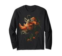 Forest Rhino Bold Sunset Art Outdoor Long Sleeve T-Shirt