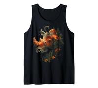 Forest Rhino Bold Sunset Art Outdoor Tank Top
