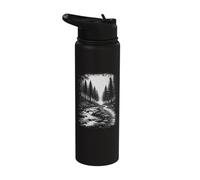 Forest River Path Nature Outdoor Wildlife Woods Camping Stainless Steel Insulated Water Bottle