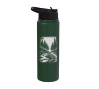 Forest River Path Nature Outdoor Wildlife Woods Camping Stainless Steel Insulated Water Bottle