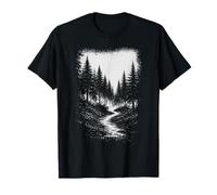 Forest River Path Nature Outdoor Wildlife Woods Camping T-Shirt