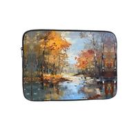 Forest River Patterned 12 inch Portable Laptop Bag - Perfect for Business, Travel, School, Office Shockproof Laptop Inner Pocket