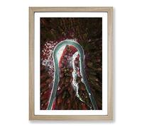 Forest Road in Alpe di Siusi Italy in Abstract Framed Print | A2 Oak Framed Wall Art | Ready to Hang | Abstract Landscape Picture | Living Room Bedroom Lounge Office