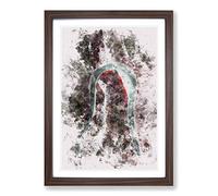 Forest Road in Alpe di Siusi Italy Watercolour Framed Print | A2 Walnut Framed Wall Art | Ready to Hang | Modern Landscape Picture | Living Room Bedroom Lounge Office