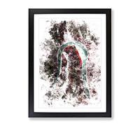 Forest Road In Alpe Di Siusi Italy Watercolour Modern Framed Print | A4 Black Framed Wall Art | Ready to Hang | Modern Landscape Picture | Living Room Bedroom Lounge Office