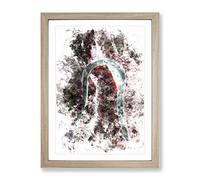 Forest Road In Alpe Di Siusi Italy Watercolour Modern Framed Wall Art Print, Ready to Hang Picture for Living Room Bedroom Home Office Décor, Oak A3 (34 x 46 cm)