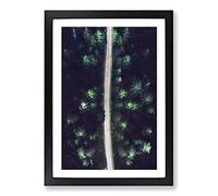 Forest Road in Sweden in Abstract Framed Print | A2 Black Framed Wall Art | Ready to Hang | Abstract Landscape Picture | Living Room Bedroom Lounge Office