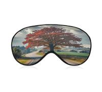 Forest Rural Roads Eye Mask Sleep Mask for Side Sleeper Women Men Pressure-Free & Light Block-Out Blindfold Soft Comfortable Eye Covers Breathable Blindfold Adjustable