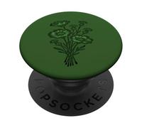 Forest Sage Moss Green Wildflower Botanical Floral Art PopSockets Adhesive PopGrip