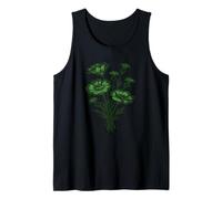 Forest Sage Moss Green Wildflower Botanical Floral Art Tank Top