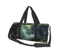 Forest Scenery Print Travel Duffel Bag, Foldable Gym Bag Overnight Weekend Bags for Women, Large Holdall Bag Cabin Bag for Sports and Travel