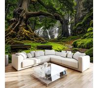 Forest Secret Realm 3D Photo Wallpaper Non-Woven Wall Mural Forest Style Healing Style Wall Mural Decoration Poste Premium Wallpaper Wall Art for Living Room Bedroom W366xH254 19yf116