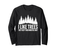 Forest Silence Adventure Outdoor Timber Lover Long Sleeve T-Shirt