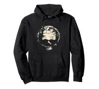 Forest Skull Moon Ring Surreal Ghostly Gothic Horror Graphic Pullover Hoodie