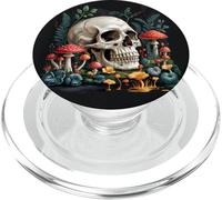 Forest Skull with Mushrooms Mystical Dark Cottagecore Art PopSockets PopGrip for MagSafe