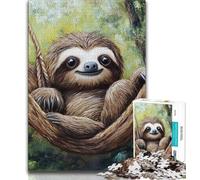 Forest Sloth Jigsaw Puzzles for Adults 1000 Piece Puzzle,Challenging Game And Family Play Wall Decoration Unique Birthday And Xmas Gifts (38x26cm)