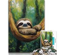 Forest Sloth Jigsaw Puzzles for Adults 1000 Piece Puzzle,Educational Games Home Decoration Deal As Gifts for The Whole Family (50x75cm)