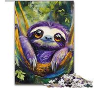 Forest Sloth JigsawPuzzle 1000 Pieces for Teenagers, Interesting Stress Reduction Parent-child Interaction (size 50x75cm)