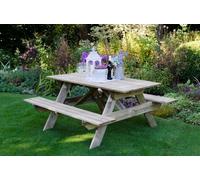 Forest Garden Rectangular Picnic Table - Small, Brown