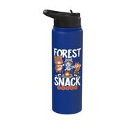 Forest Snack Buddy Raccoon Bear Squirrel Campfire Stainless Steel Insulated Water Bottle