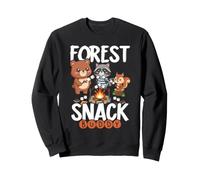 Forest Snack Buddy Raccoon Bear Squirrel Campfire Sweatshirt