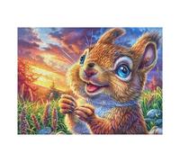 Forest Squirrel 500 Piece Jigsaw Puzzle Pack Woods Foliage Fungus Teens Beginners Cognitive Development Puzzle Fans Group Play Anniversary Thick Cardboard 500 PCS