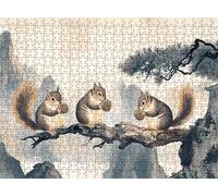 Forest Squirrel Puzzle - 3000 Piece Jigsaw Puzzles for Adults - The Back Features Printed Letter Guides - The Pieces fit Together Snugly - Wooden Puzzles for Adults - Gifts Man 48.0 X 31.9 In s7h-962