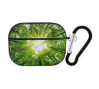 Forest Sunlight Nature Landscape Print Case Cover for AirPods Pro Case 2nd/1st Generation with Key Chain Full Protective Durable Shockproof Wireless Headphone Case PC Hard
