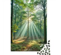 Forest Sunlight Rays Jigsaw Puzzles for Adults Interesting Puzzle Game 1000 Pieces Impossible Puzzle Home Decoration Gifts 38x26cm/1000pcs