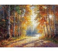 Forest Sunset Puzzle - 1500 Piece Jigsaw Puzzles for Adults - The Back Features Printed Letter Guides - The Pieces fit Together Snugly - Wooden Puzzles for Adults - Gifts Man 34.3 X 22.4 Inch s7h-68