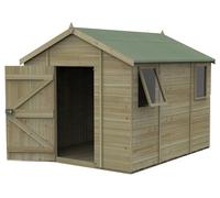 10' x 8' Forest Timberdale 25yr Guarantee Tongue & Groove Pressure Treated Apex Shed (3.06m x 2.52m)