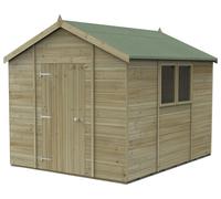 10' x 8' Forest Timberdale 25yr Guarantee Tongue & Groove Pressure Treated Apex Shed (3.06m x 2.52m)