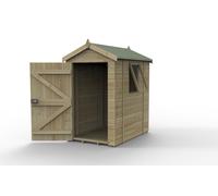 Forest Timberdale Apex Shed 6' x 4' Pressure-Treated Tongue & Groove Green, FGE529