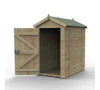 Forest Timberdale Apex Shed - Single Door, Windowless - 6ft x 4ft (Installed)