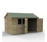 Timberdale 12x8 Tongue and Groove Pressure Treated Reverse Apex Double Door Wooden Garden Shed