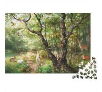 Forest Tree Jigsaw Puzzle 1000 Pieces Recyclable Material Sunlight Rays Puzzles for Adults Fun Present & Activity for Home Great Gift Idea for Men 52x38cm/1000pcs
