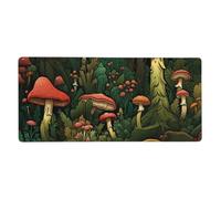 Forest Tree Mouse Mat Fairy mushroom Gaming Mouse Pad with Stitched Edges Non-Slip Large Desk Mat for PC Laptop Office Home Gamer 900x400x3mm Keyboard Mousepad