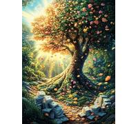 Forest Tree of Life 500 Piece Premium Jigsaw Puzzle Animals And Plants Adult Jigsaws Brain Training Hobby Home Decor Winter Gift Unique Shaped Recycled Cardboard 500 PCS