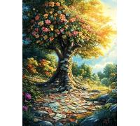Forest Tree of Life 500 Pieces Jigsaw Puzzles Wild Animals Fantasy Animal For Men Educational Decompression Adults Anxiety Memory Care Mothers Valentines Gift Eco Friendly Material 500 PCS