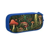 Forest Tree Pencil Case for Boys Girls Fairy Mushroom Large Pen Bag Desk Stationery Organizer Pencil Pouch for School Office Zippered Makeup Bag
