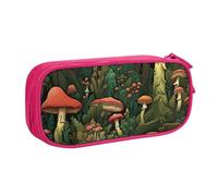 Forest Tree Pencil Case for Boys Girls Fairy Mushroom Large Pen Bag Desk Stationery Organizer Pencil Pouch for School Office Zippered Makeup Bag