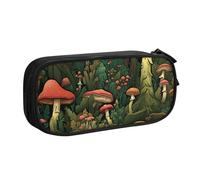 Forest Tree Pencil Case for Boys Girls Fairy Mushroom Large Pen Bag Desk Stationery Organizer Pencil Pouch for School Office Zippered Makeup Bag