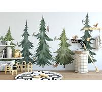 Forest Tree Wall Decal for Nursery and Kids Room Decor - Peel and Stick Vinyl Sticker - Reusable and Removable - Woodland Theme Wall Art for Baby Boy and Girl's Bedroom -Medium