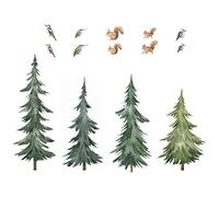 Forest Tree Wall Decal for Nursery and Kids Room Decor - Peel and Stick Vinyl Sticker - Reusable and Removable - Woodland Theme Wall Art for Baby Boy and Girl's Bedroom