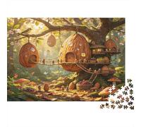 Forest Treehouse 1000 Piece Jigsaw Puzzle Paper for Adults Magical Fairy Tale Style Relaxing Focus Home Decor 38x26cm/1000pcs
