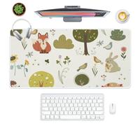 Forest Trees Desk Mat Mouse Mat Gaming with Non-Slip Rubber Base Smooth Face Large Mouse Pad 80X30 cm Large Mousemat Desk Decor Accessories Home Gifts Mousepad for School Home Office Gaming