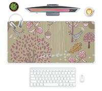 Forest Trees Desk Mat Mouse Mat Large with Non-Slip Rubber Base Smooth Face Big Mouse Pad 80X30 cm Mousemat Desk Decor Accessories Gifts Gaming Mousepad for School Home Office Gaming